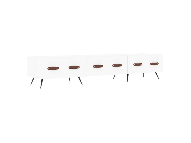  Meuble tv - banc tv - meuble de rangement blanc 150x36x30 cm bois d'ingénierie  - Conforama A