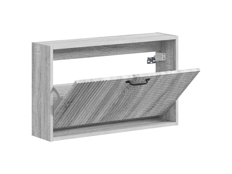  Meuble à chaussures mural, armoire à chaussures haarlem 71x17x43 cm sonoma gris  - Conforama C