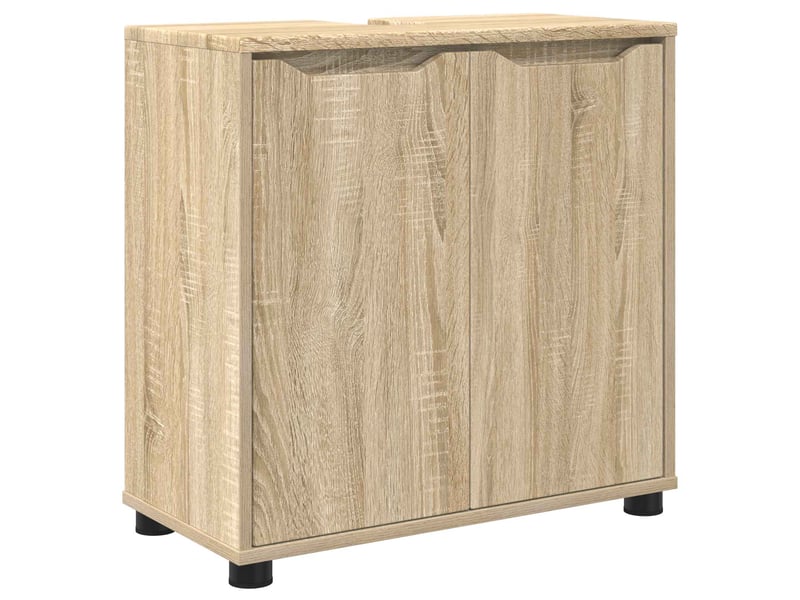  Armoire de lavabo de salle de bain chêne sonoma 60x30x60 cm  - Conforama A