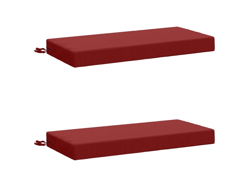 Lot de 2 coussins de banc, coussins d'assise soest 100 % polyester bordeaux cf57159 - Conforama B