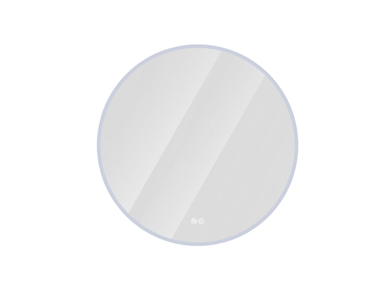  Miroir de salle de bain - 80x80x3 cm - avec led, anti-buée, variateur et 3 températures de couleur - blanc  - Conforama A