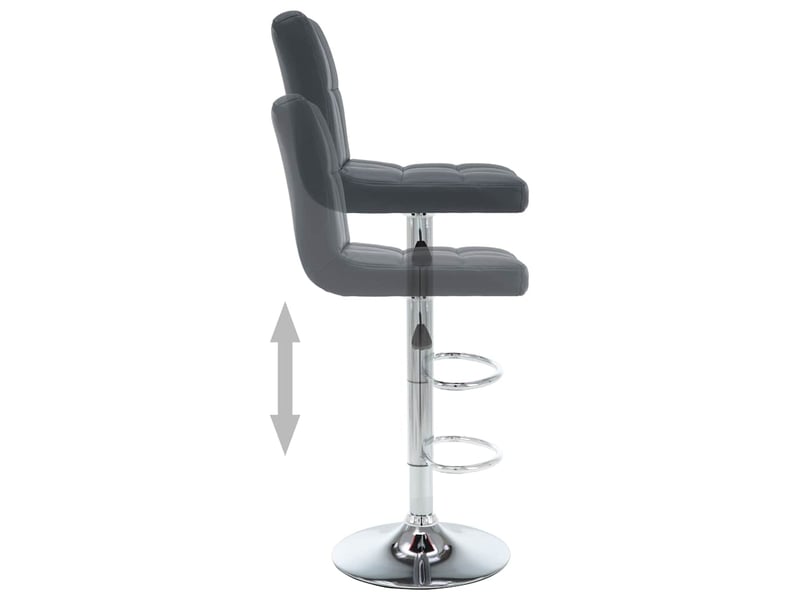  Lot de 2 tabouret de bar, chaise de bar gris similicuir shl24158  - Conforama D
