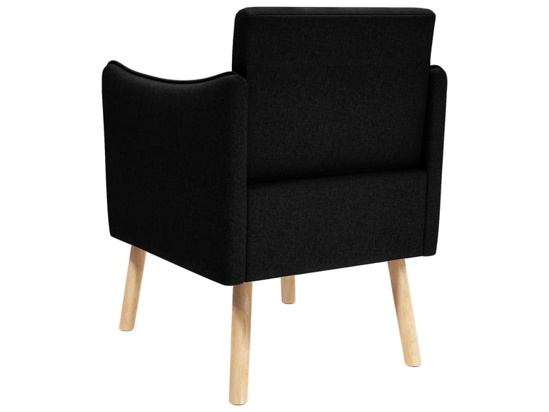  Vidaxl chaise d'appoint noir tissu  - Conforama E
