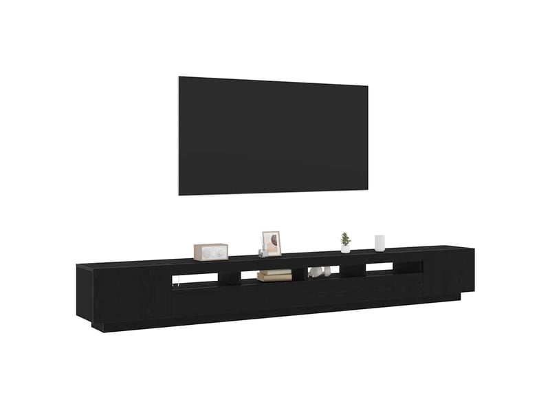  Ensemble meuble tv - banc tv - meuble de rangement 3 pcs noir bois d'ingénierie  - Conforama C