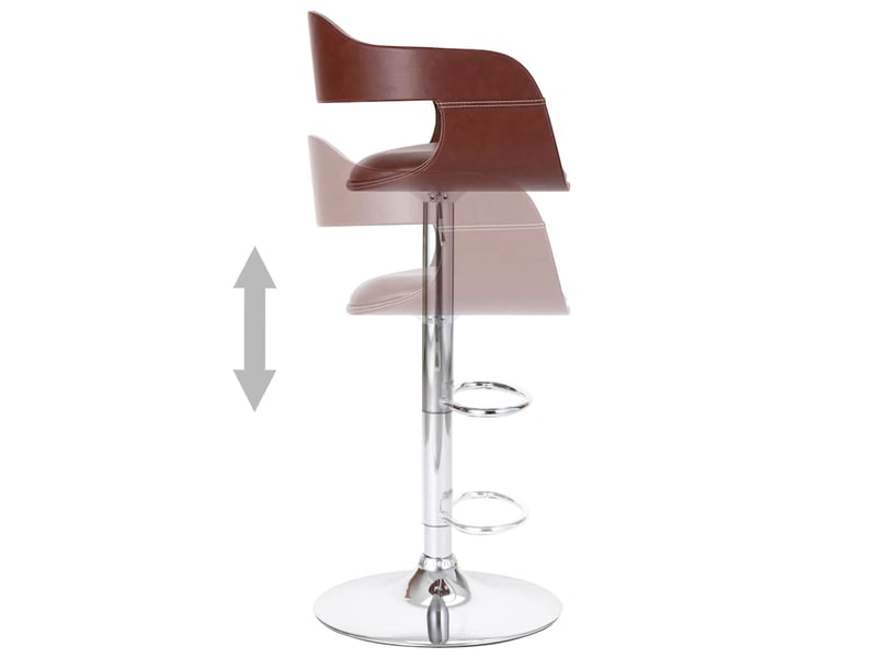  Tabouret de bar, chaise de bar marron similicuir shl55012  - Conforama D