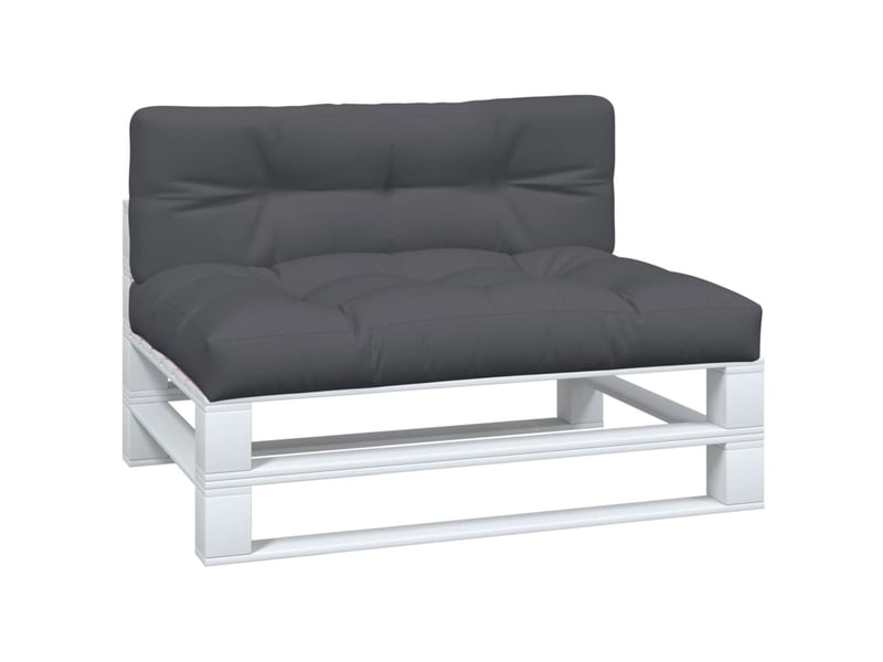  Lot de 2 coussins de palette, coussins de canapé anthracite tissu cf59480  - Conforama C