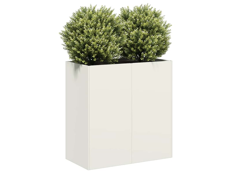  Jardinière - bac à fleurs blanc 80x40x80 cm acier laminé à froid  - Conforama B