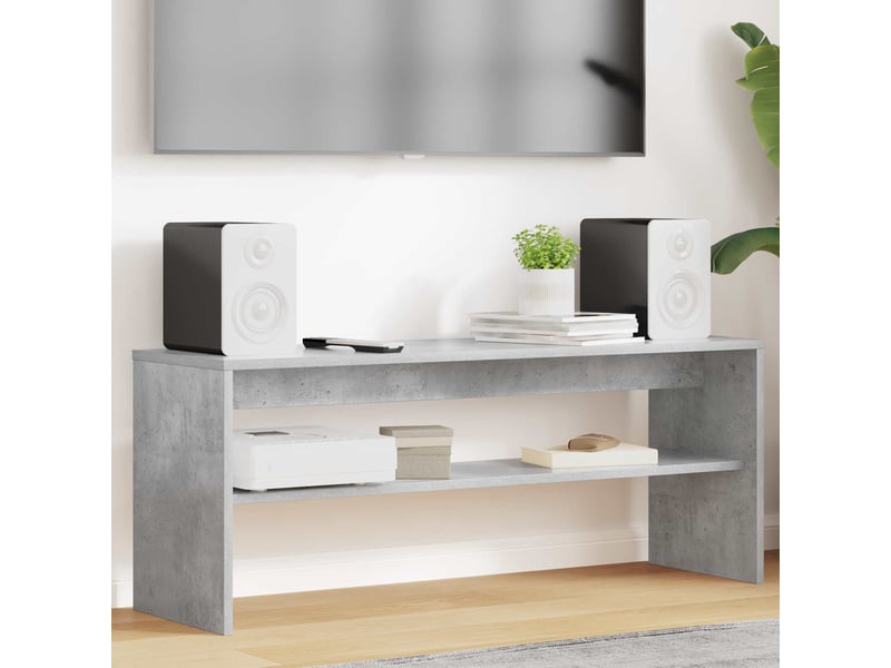  Meuble tv - banc tv - meuble de rangement 100 x 30 x 40 cm gris béton bois d'ingénierie  - Conforama B
