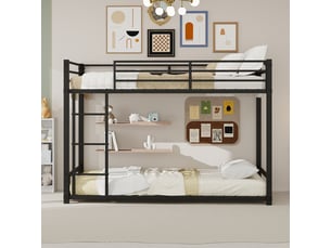 Lit superposé 90x190 cm <strong></strong>  <strong></strong> coloris noir