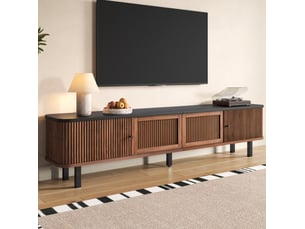 Meuble tv coloris naturel 190 cm <strong>MIVRAY </strong>  <strong></strong>