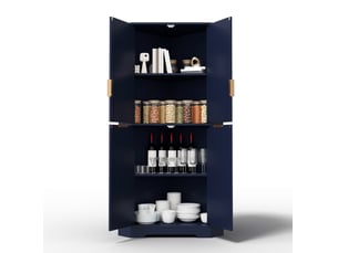 Buffet 4 porte(s)  0 tiroir(s) DESMIU  - 60 cm coloris bleu 