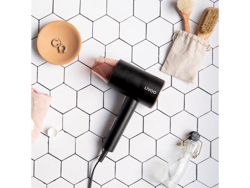  Livoo - sèche-cheveux 1600w ionique noirrose  dos173 - DOS173 - Conforama D