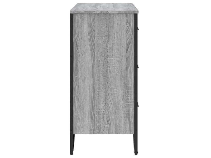  Commode, armoire à tiroirs bureau sonoma gris 91x35,5x74,5 cm bois d'ingénierie  - Conforama E