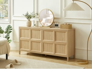 Buffet 4 porte(s)  0 tiroir(s) <strong>BGSRYAO</strong> <strong></strong> - 160 cm coloris marron 