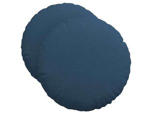 Lot de 2 coussins de siège, coussins décoratifs tissu bleu ø50 x 19 cm cf59774