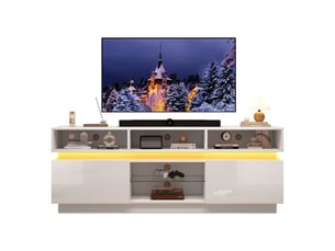 Meuble tv coloris blanc 160 cm LPOSPI  