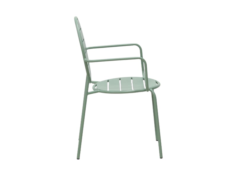  Lot de 2 fauteuils de jardin dossier rond en métal vert - baca  - Conforama C