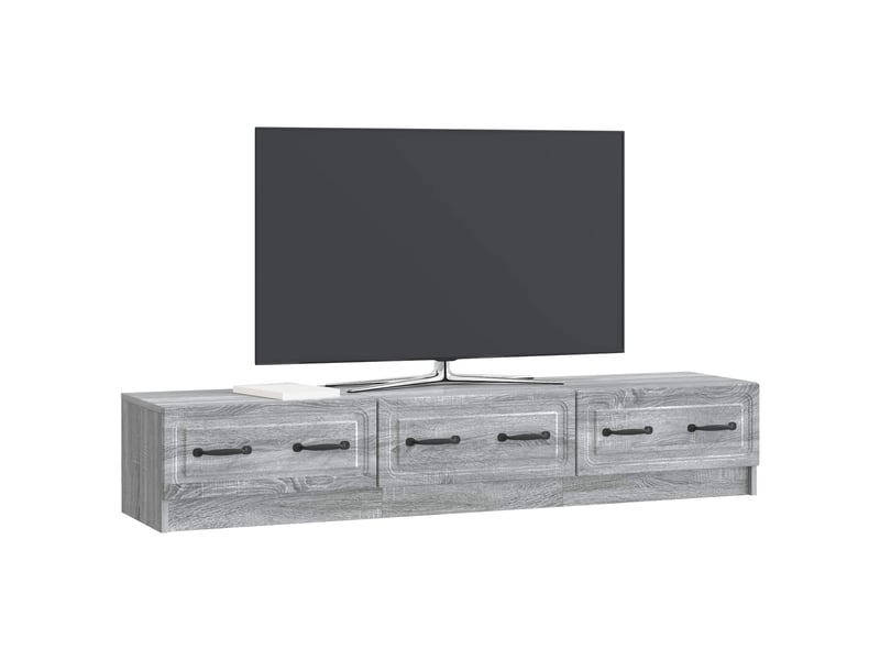  Meuble tv - banc tv - meuble de rangement 147 x 34,5 x 27 cm sonoma gris bois d'ingénierie  - Conforama C
