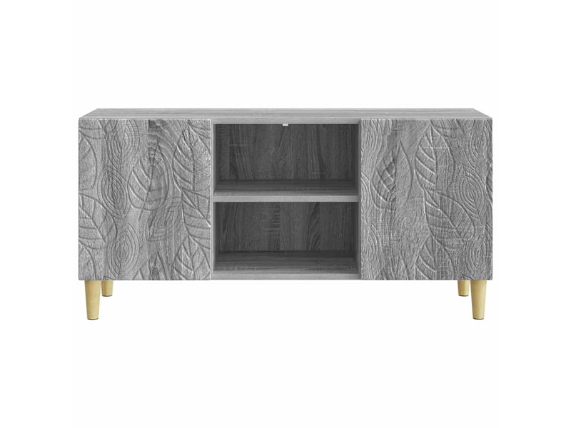  Meuble tv - banc tv - meuble de rangement 102 x 34,5 x 50 cm sonoma gris bois d'ingénierie  - Conforama E