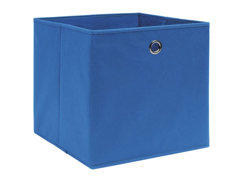  Boîtes de rangement 4 pcs bleu 32x32x32 cm tissu  - Conforama A