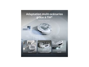 Aspirateur robot aspirant et lavant <strong>DJI</strong> DJI6937224160538 - connectée Navigation laser