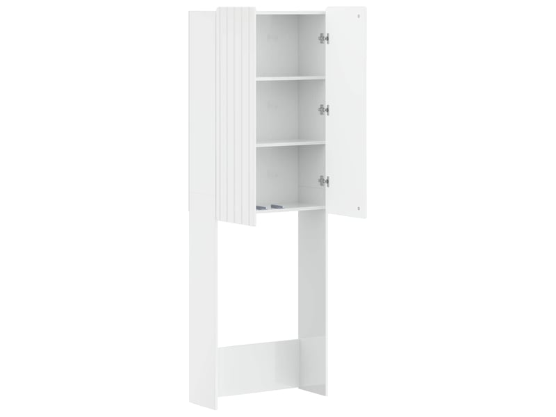 Armoire de toilette, meuble de toilette zwolle blanc brillant 66x25.5x190 cm - Conforama D