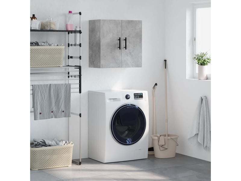  Armoire murale salon, meuble de rangement gris béton 60x31x60 cm bois d'ingénierie shl6479  - Conforama B