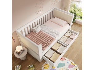 Lit banquette 90x200 cm <strong>ARTBEDDING</strong> <strong></strong> coloris blanc