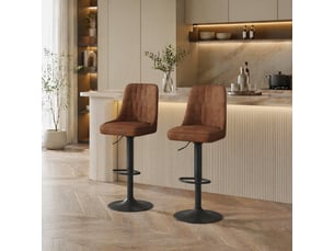 tabouret de bar assise réglable en hauteur <strong>OKWISH</strong> - bicolore hauteur d'assise 63 cm vendu Par paire