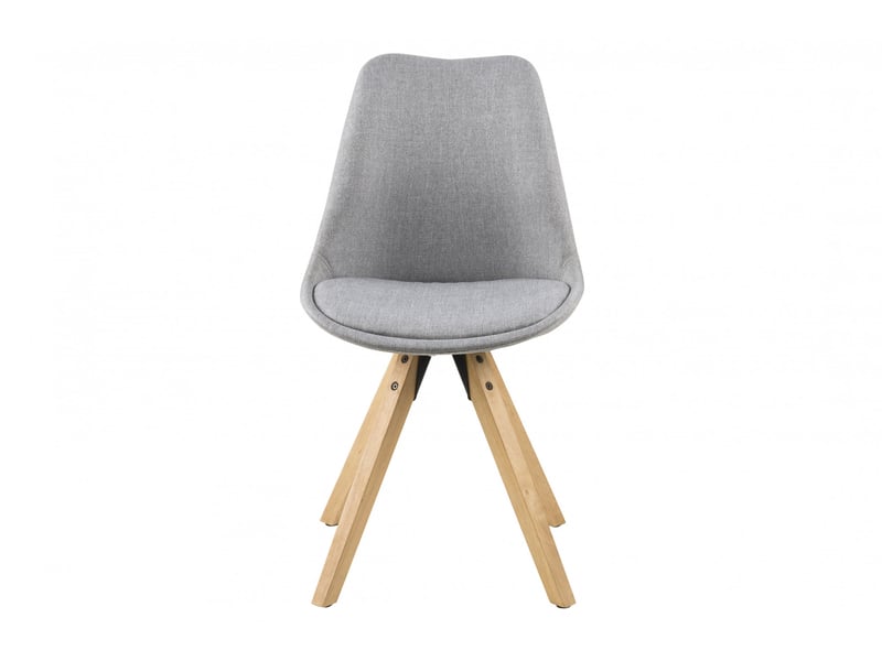  Chaises modernes bois et tissu gris (lot de 2) - earl  - Conforama C