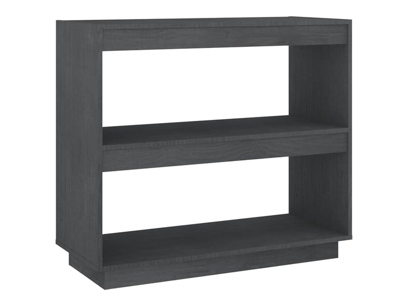  Bibliothèque, meuble de rangement salon gris 80x35x71 cm bois de pin massif  - Conforama A