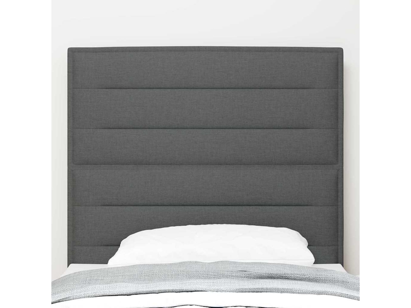  Tête de lit | panneau de tête de lit led avec bandes led gris foncé 90 cm tissu  - Conforama D