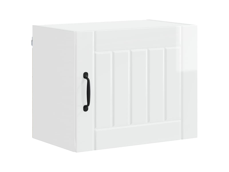  Meuble mural de cuisine, armoire de cuisine 2 pcs blanc brillant bois d'ingénierie shl9099  - Conforama E