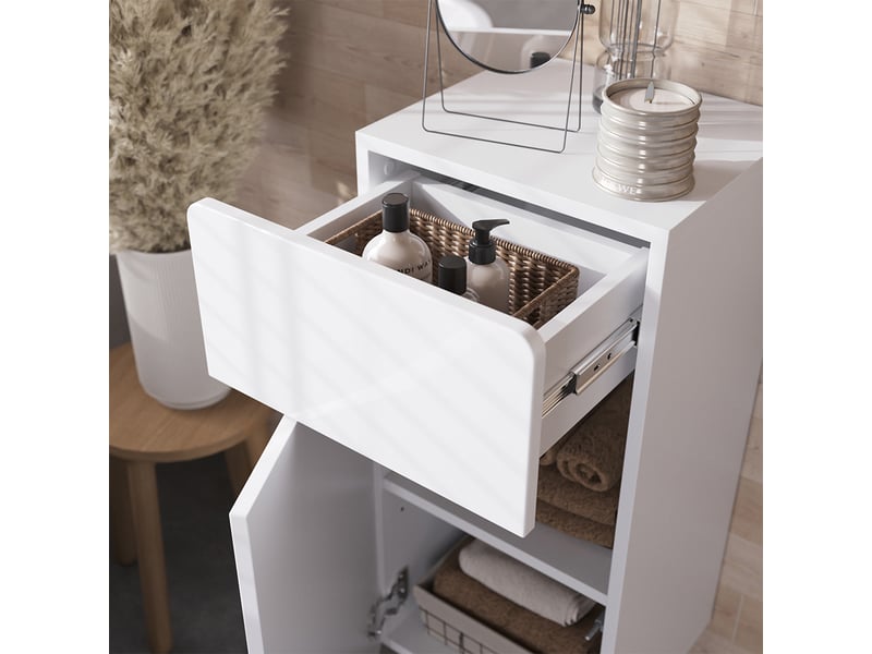  Vicco meubles bain, blanc haute brillanceblanc, 4 pièces  - Conforama E