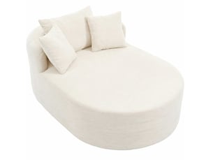 Fauteuil fixe <strong>WISHDOR</strong> Velours côtelé beige