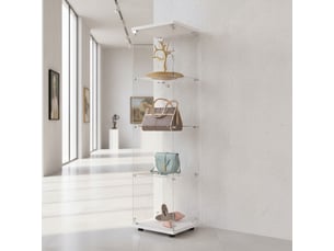 Vitrine coloris blanc    - 42.43 cmx164 cm