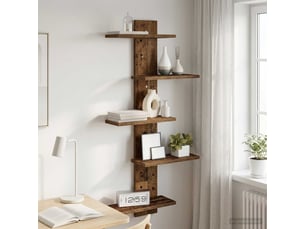 Étagère flottante, étagère murale bois ancien 48,5 x 15 x 101 cm cf42289