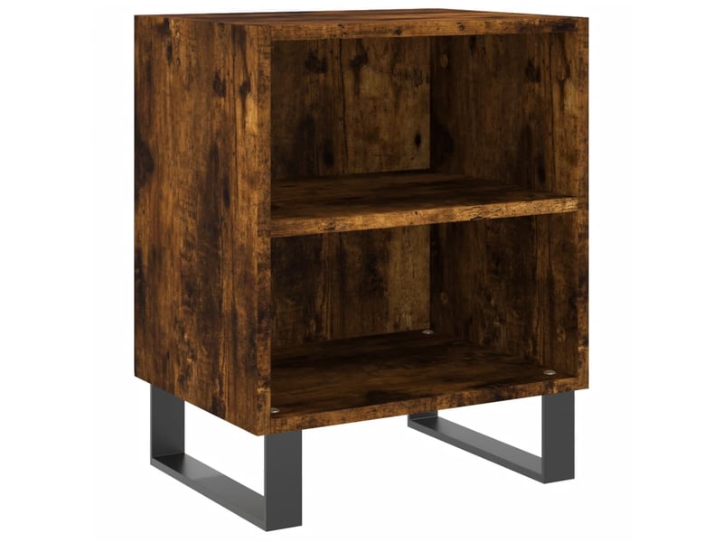  Table de chevet - cabinet de chevet - table de nuit chêne fumé 40x30x50 cm bois d'ingénierie  - Conforama A