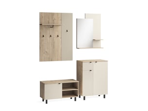 Vicco vestiaire, chênecachemire, 69x95cm ensemble de 4 pièces