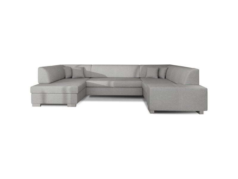  Canapé panoramique en u gris convertible 6 places havane confort moelleux  - Conforama A