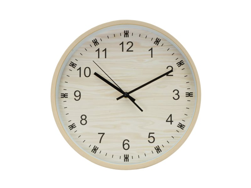  Horloge murale fabrilamp kiwi ø 35 cm bois mouvement continu 235313585 - Conforama A