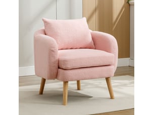 Fauteuil fixe <strong>MODENVIE</strong> <strong></strong> Tissu bouclette rose vendu A l'unité