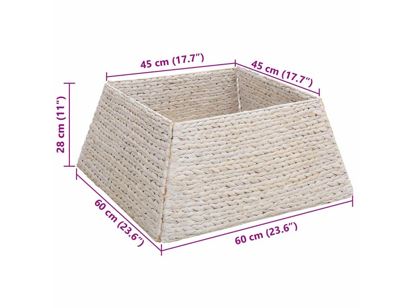 Collier de sapin de noël carré blanc 60 x 60 x 28 cm cf61888 - Conforama E