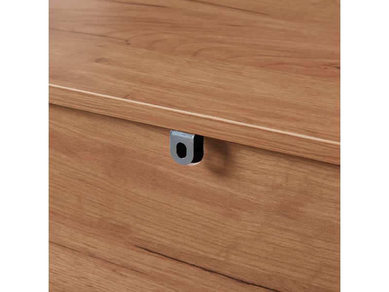 Commode meuble de rangement pratique entrée salon chambre mdf 90 x 70 x 40 cm effet chêne 03_0009317  - Conforama E