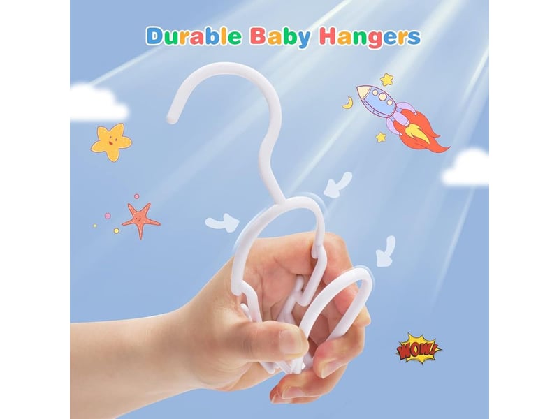  Cintres pour bébé pour placard – cintres pour bébé, lot de 60 cintres en plastique pour enfants, cintres pour vêtements pour nourrissons et tout-petits, blancs  - Conforama B