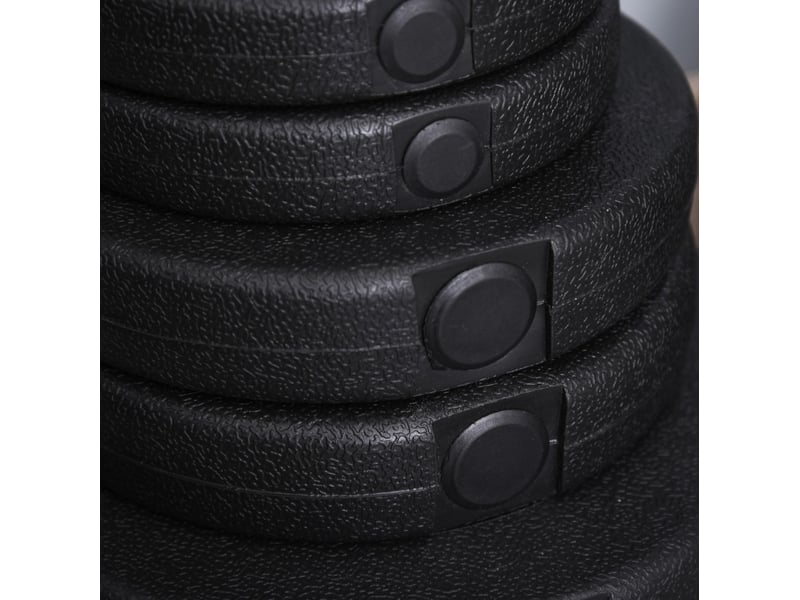  Set d'haltères 40 kg réglable avec poignées en métal noir  - Conforama B