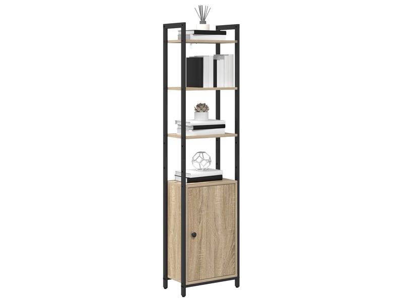  Bibliothèque 6 niveaux, armoire à livres 40 x 24 x 161 cm bois d'ingénierie shl5526  - Conforama C