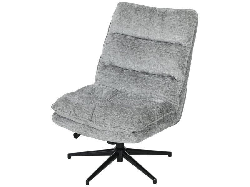  Chaise de bureau noraen pivotante réglable tissu gris  - Conforama A