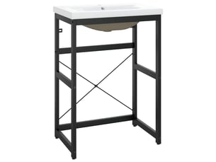 Cadre de lavabo de salle de bain vasque à encastrer noir fer shl9211