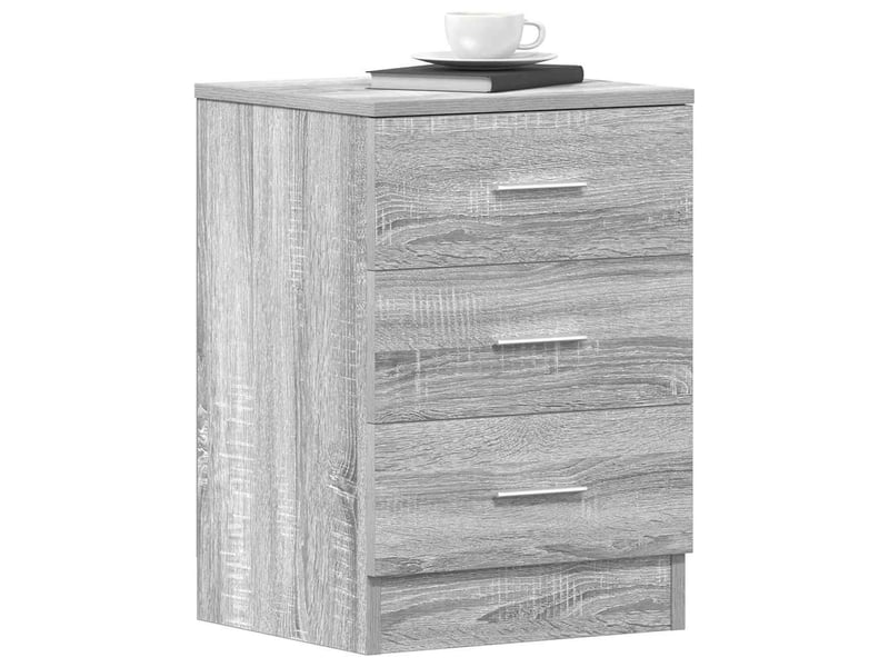 Lot de 2 tables de chevet - cabinet de chevet - table de nuit sonoma gris 38x35x56cm bois d'ingénierie - Conforama C